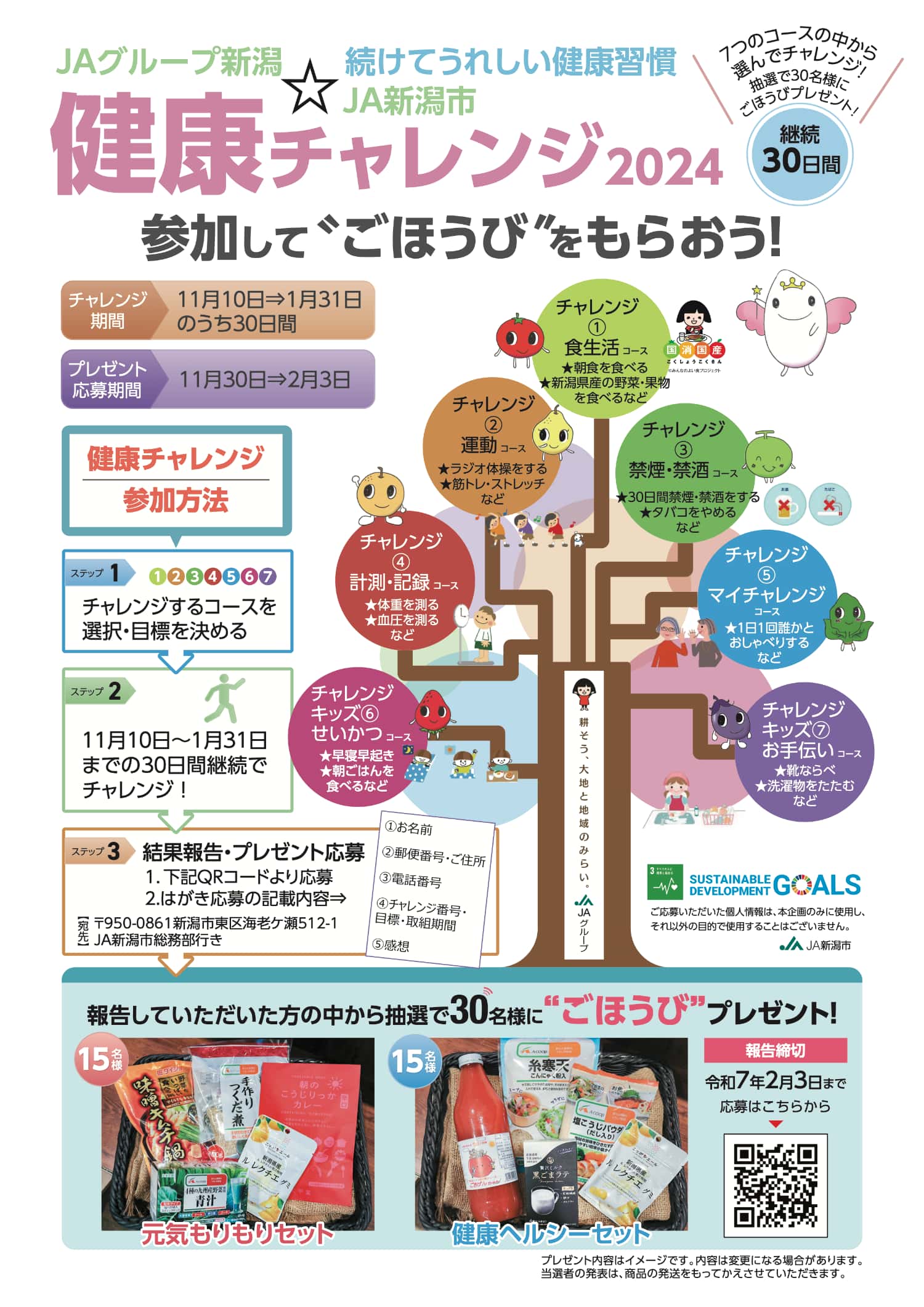 ＪＡ新潟市健康チャレンジ2024のご案内